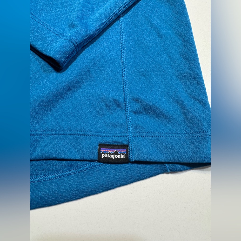 Patagonia Capsule Mid Weight Base Layer Cool To Cold 1/4 Zip Blue Size Small - Picture 3 of 6